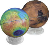 Mars and Venus globes