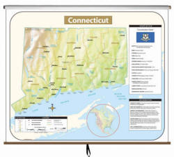 Connecticut wall map