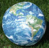 inflatable globe of satellilte view of earth