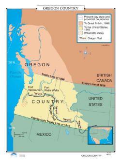 Oregon trail us history wall map