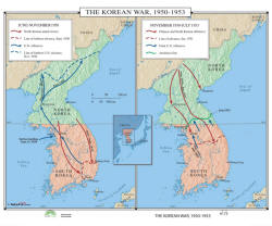 wall map of korean war