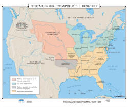 wall map of the Missouri Compromise