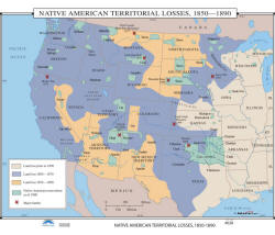 wall map of native american land losses