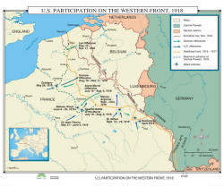 wall map of western front in world war I