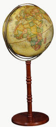 beige globe on pedestal base