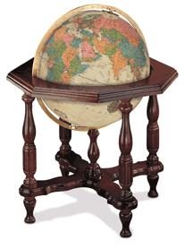 beige world globe