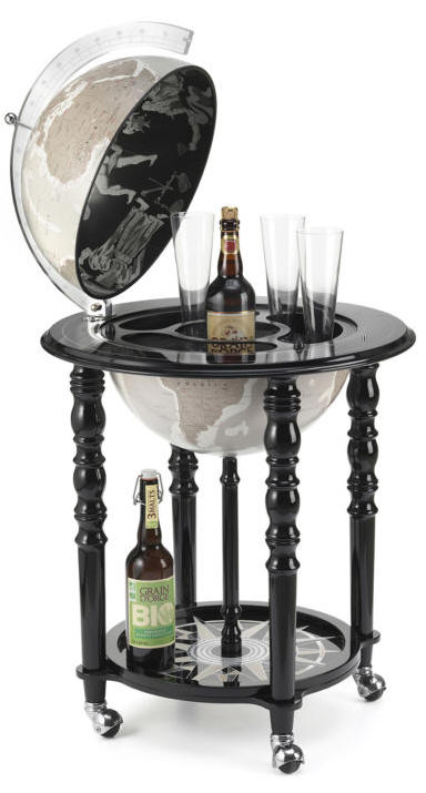 Image of Designer Elegance modern globe bar - black, product photo