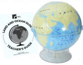 Relief World Globe on clear stand