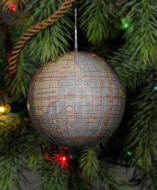 reproduction world globe christmas ornament