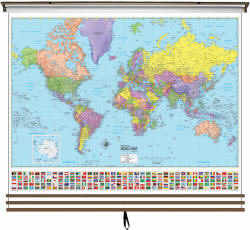classrom wall map of the world