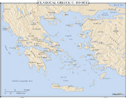 world history map of classical Greece