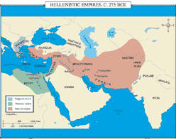 world history map of Hellenistic empires