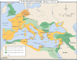 world history map of the Roman empire