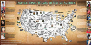 Native American Inspirational Women Wall Map