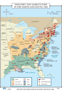 american civil war map north and south
