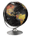 black ocean globe of earth