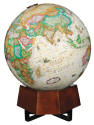 illuminated globe of the earth on designer base