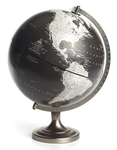 Bancroft Black Desktop World Globe By Replogle Free Shipping