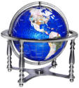 Silver Compass Jewel Gemstone Globe