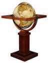 Large globe on wood stand