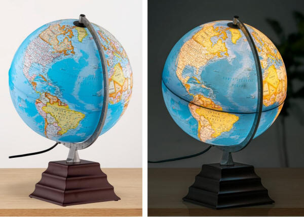 Pacific Plus Illuminated world globe