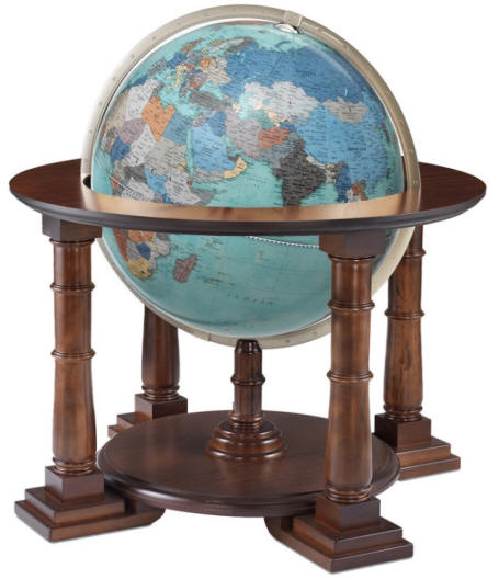 Mercator Aqua large floor staning world globe