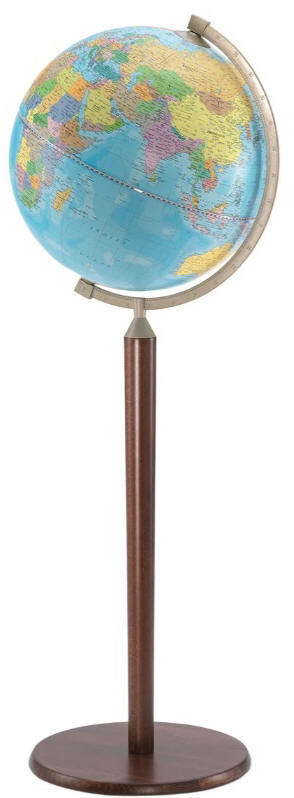 Vasco De Gamma floor standing world globe blue oceans