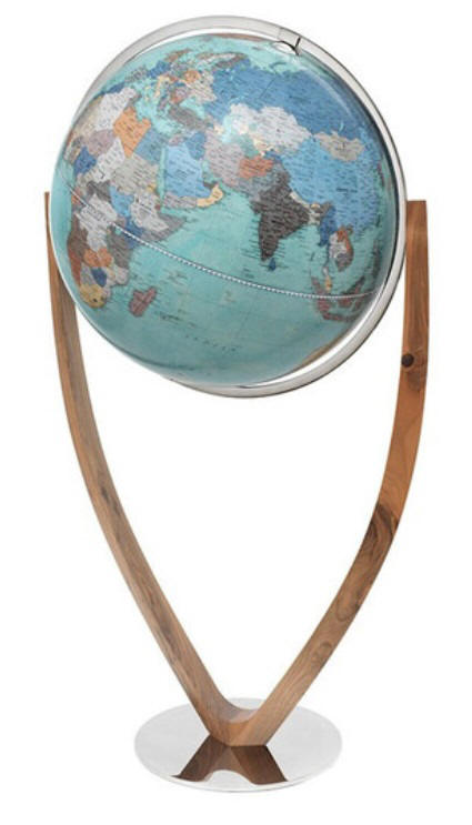 Versus world globe floor standing aquamarine oceans