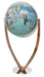 Versus world globe floor standing aquamarine oceans